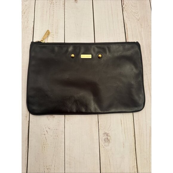 Marc Jacobs Black Faux Leather Clutch 7”x10” VGUC* - Picture 1 of 5
